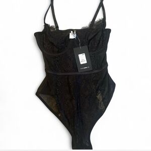 Fashion Nova Midnight Lace Bodysuit